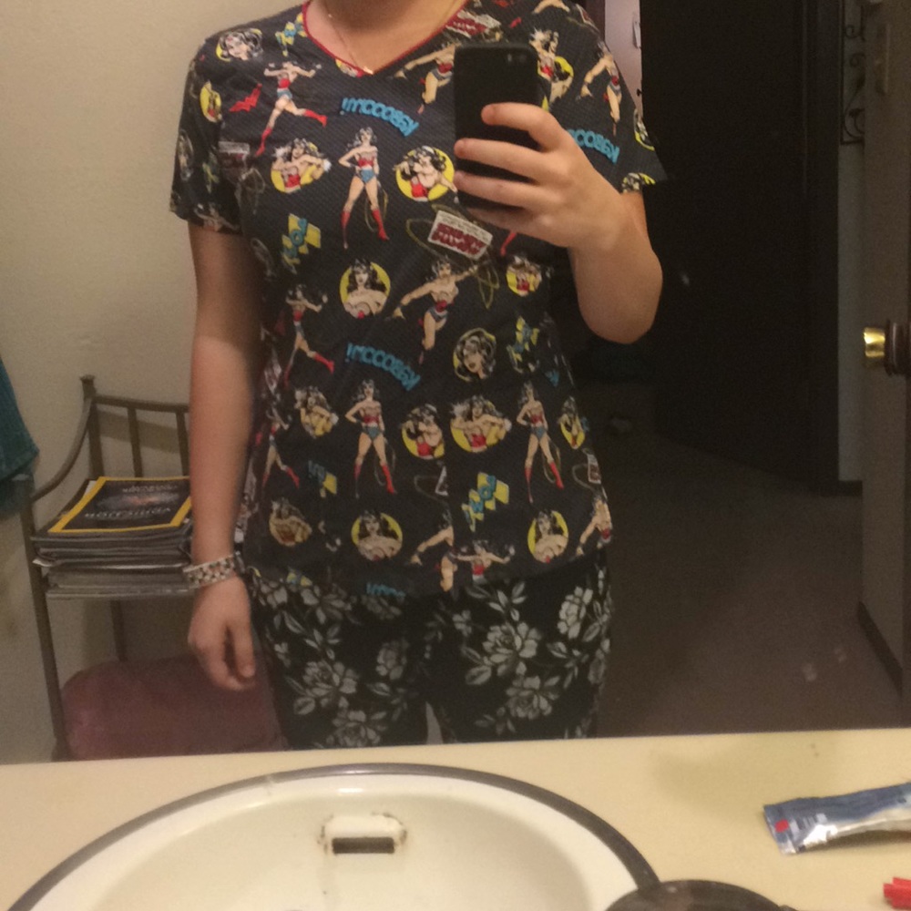 Wonder Woman Scrub Top